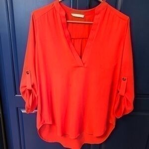Lush Tunic Coral / Pink 3/4 Sleeve